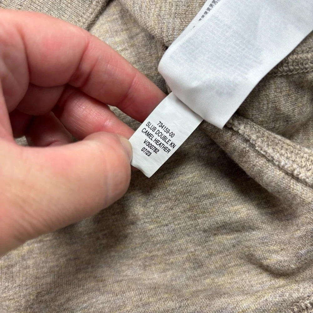 NWT Banana Republic Men's‎ L Marled Tan Taupe Slub Knit Cotton Blend Sweater